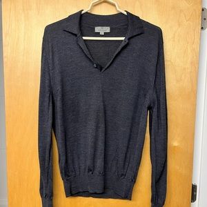 Canali men’s Polo shirt in extra fine merino wool